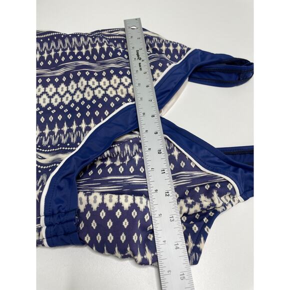 Maxine of Hollywood Gathered Cross Over One Piece w/ Built-in Bra Blue Women 10 - Picture 11 of 11